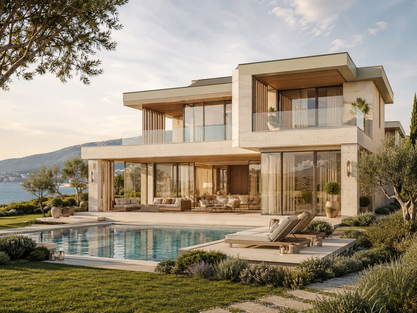 نمایی از پروژهٔ Ciftlikkoy Coastal Serenity Villa