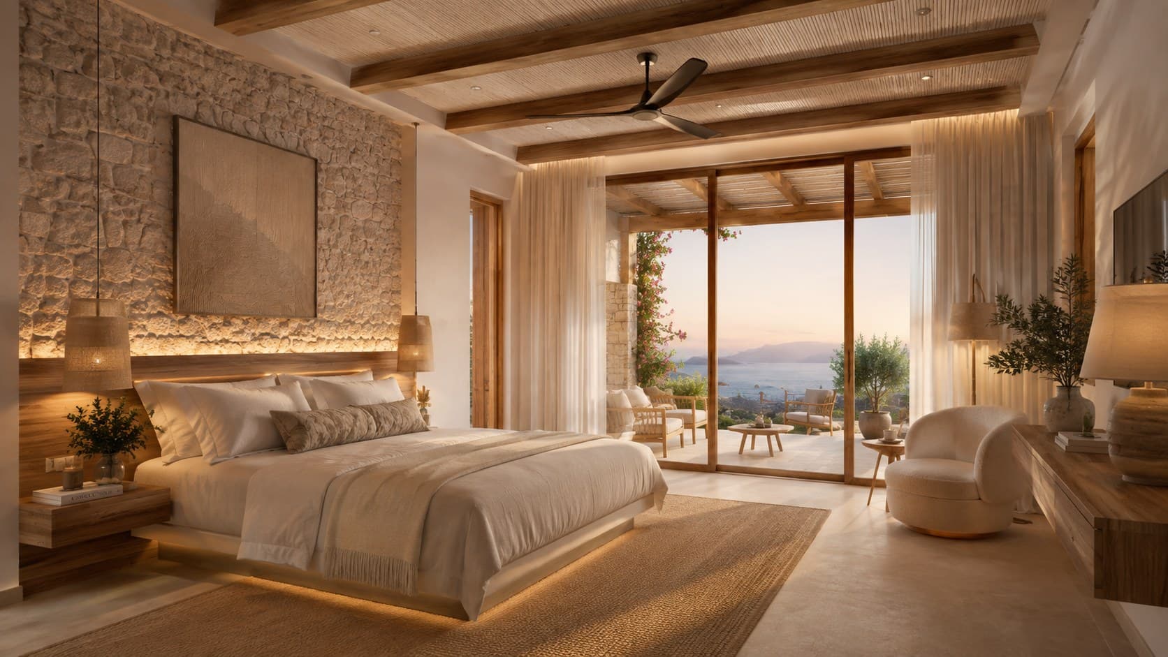 نمایی از پروژهٔ Muğla Luxury Mediterranean Villa