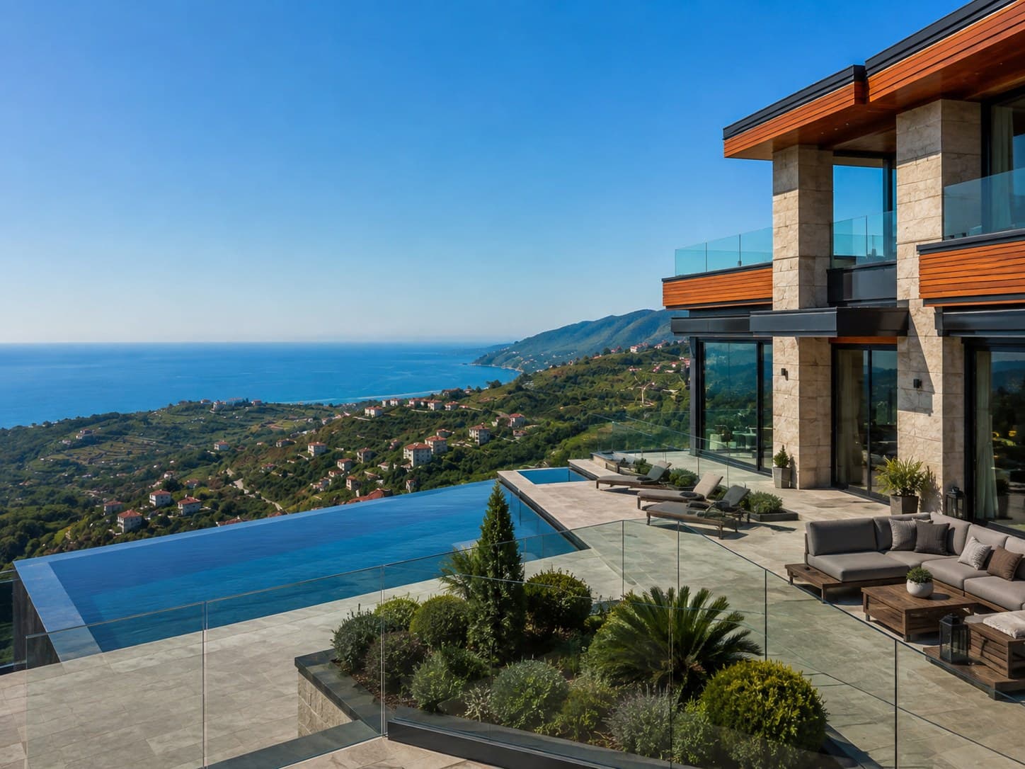 منظر من مشروع Trabzon Panoramik Deniz Manzaralı Lüks Villa